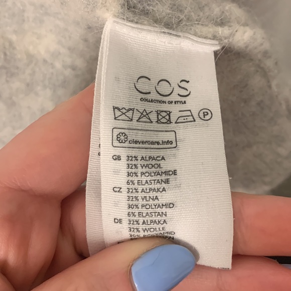 Gorgeous gray wool & alpaca blend COS wrap sweater - Picture 5 of 5